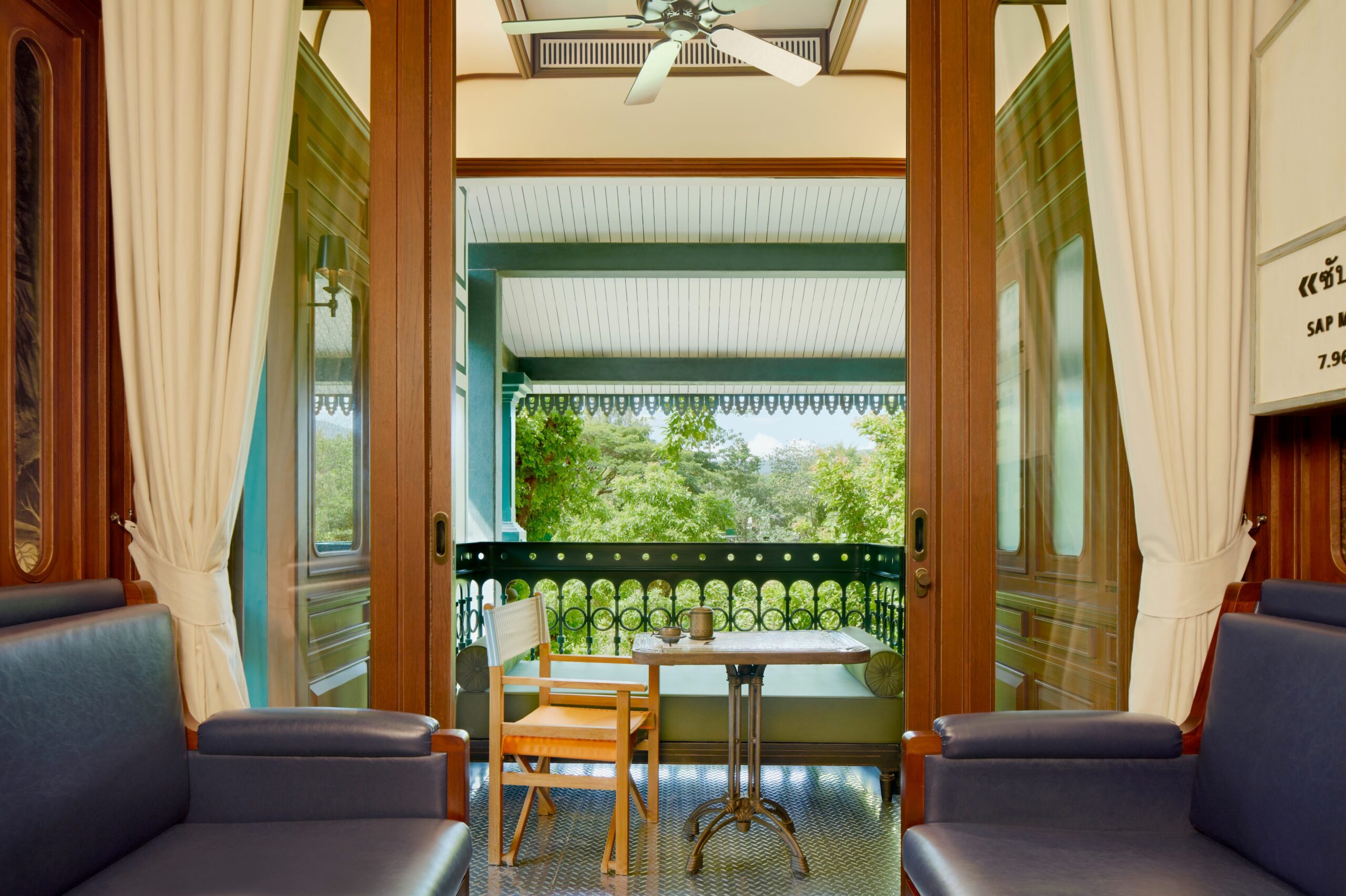 view of a balcony from inside a hotel suite at intercontinental khao yai resort