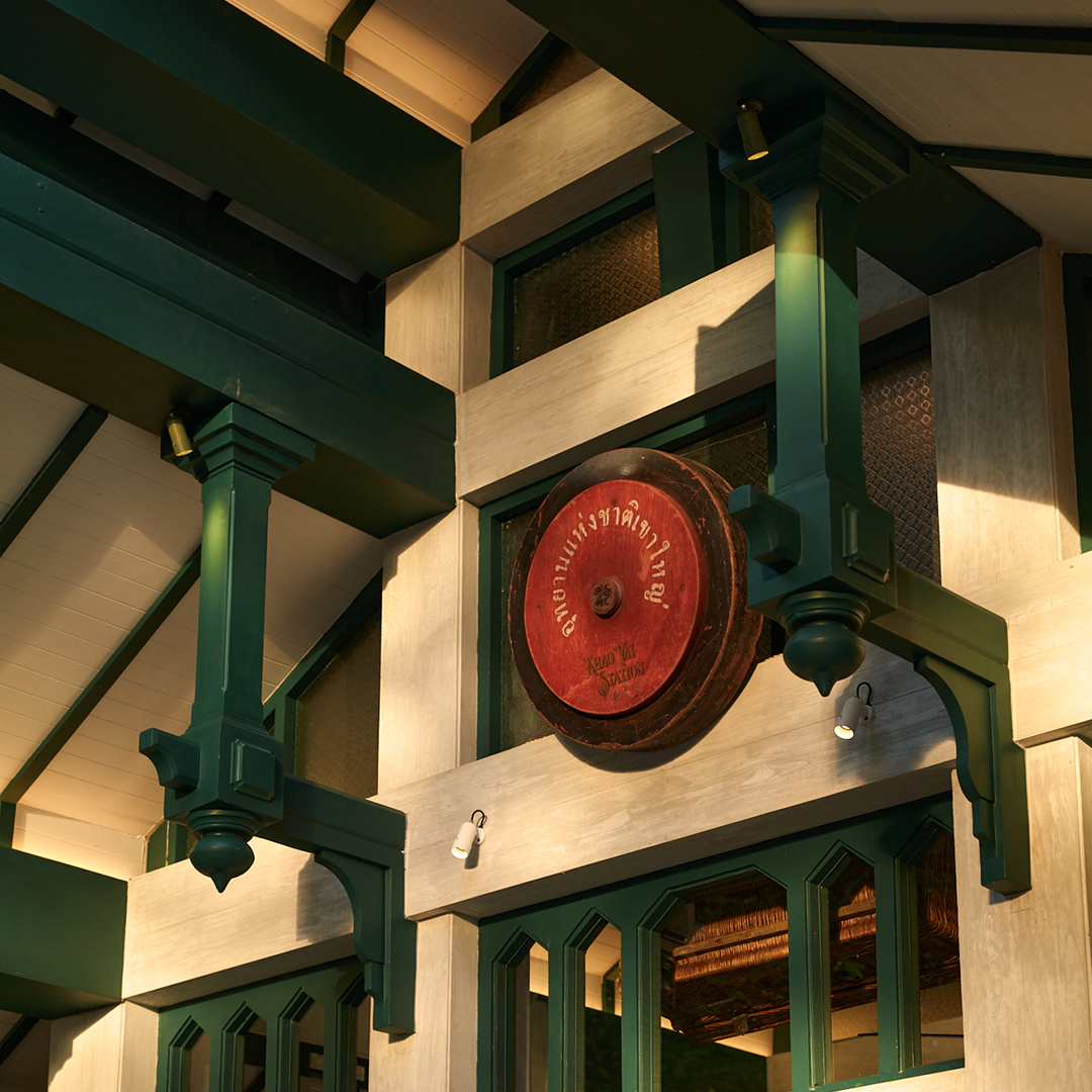 an antique train bell at intercontinental khao yai resort thailand