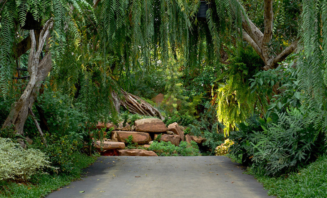a botanical garden path at intercontinental khao yai resort