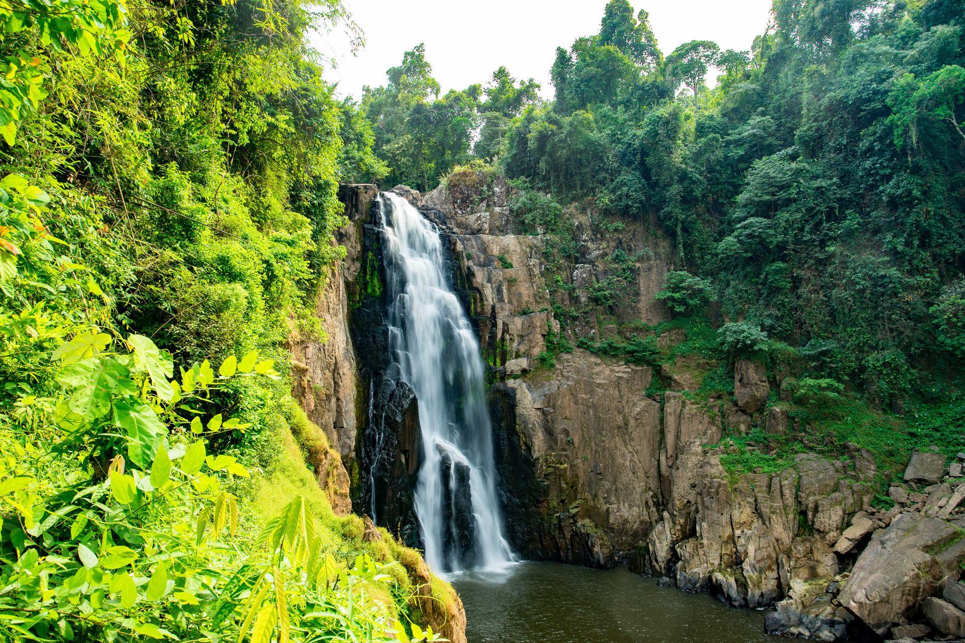 haew narok waterfall at khao yai national park thailand